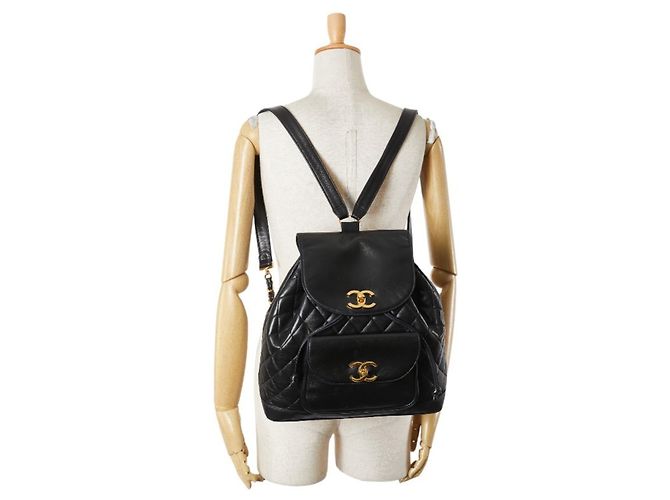 Chanel Black Lambskin Matelasse Coco Mark Backpack - view 14