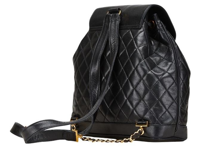 Chanel Black Lambskin Matelasse Coco Mark Backpack - view 2