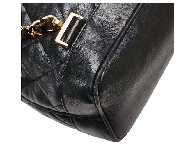 Chanel Black Lambskin Matelasse Coco Mark Backpack - view 6