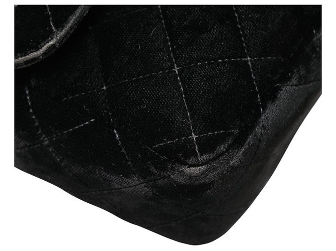 Zaino Chanel Matelassé 25 Coco Mark in velluto nero e pelle - vista 4
