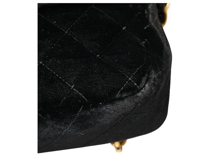 Zaino Chanel Matelassé 25 Coco Mark in velluto nero e pelle - vista 5