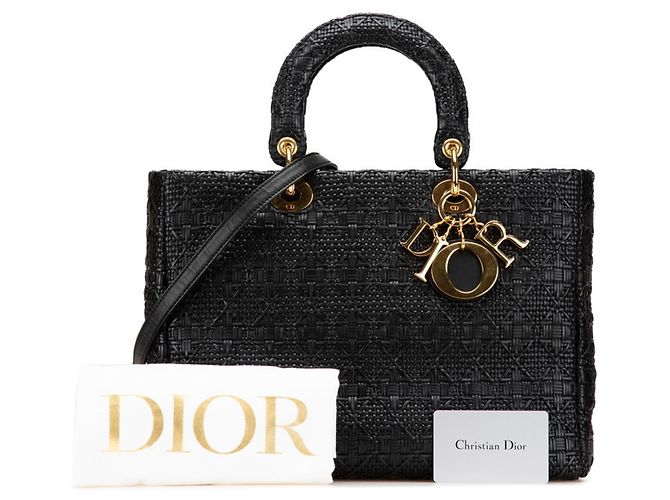 Borsa a Spalla Lady Christian Dior Nero - vista 13