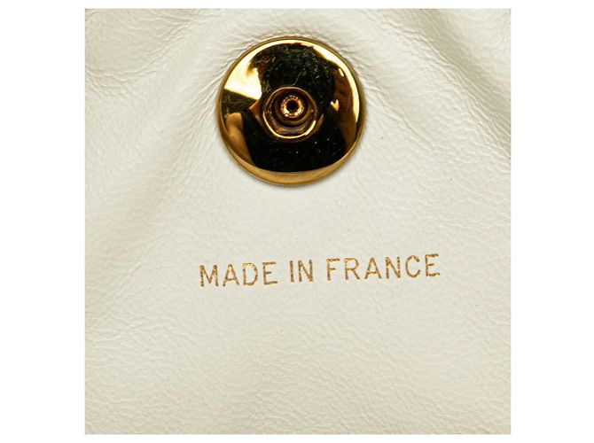 CHANEL Matelasse Coco Mark Chain Backpack White - view 12