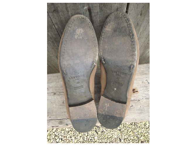 Stivaletti Sartore Beige in Camoscio - vista 5