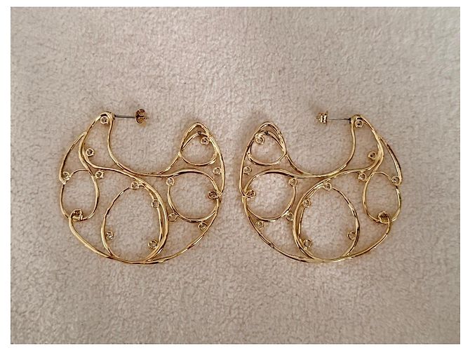 SéZane Orecchini "Gino" in ottone dorato con oro fine D'oro - vista 6