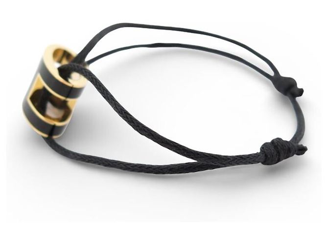 Hermès NUOVO BRACCIALE HERMES PENDENTE POP H LACCATO NERO & PLACCA D'ORO BRACCIALE IN CORDINO - vista 2