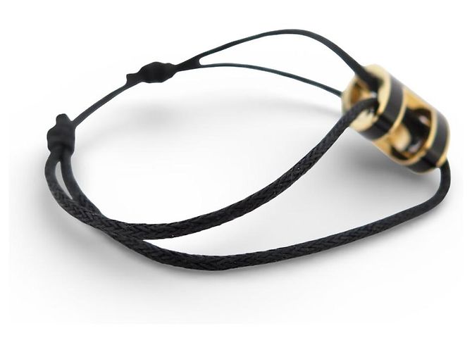 Hermès NUOVO BRACCIALE HERMES PENDENTE POP H LACCATO NERO & PLACCA D'ORO BRACCIALE IN CORDINO - vista 4