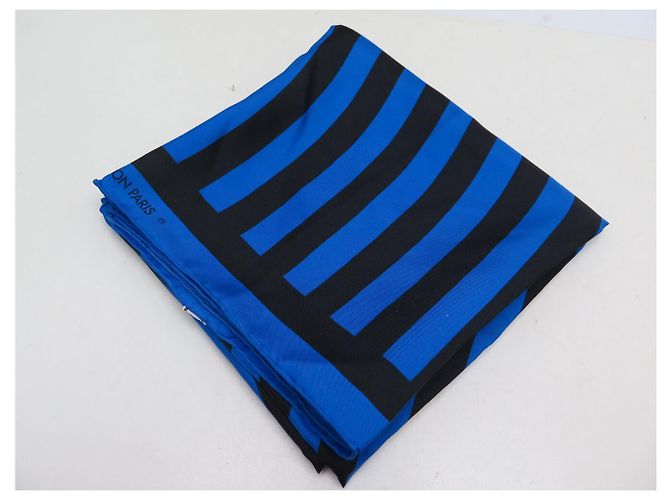 NUOVO SCIARPA LOUIS VUITTON RESSAC 90 SOL LEWITT 1ª EDIZIONE 1987 LIMITATA Blu - vista 9