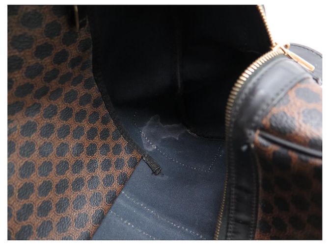 Céline BORSA DA VIAGGIO VINTAGE CELINE BOSTON 40 IN CANVAS MACADAM Marrone - vista 11