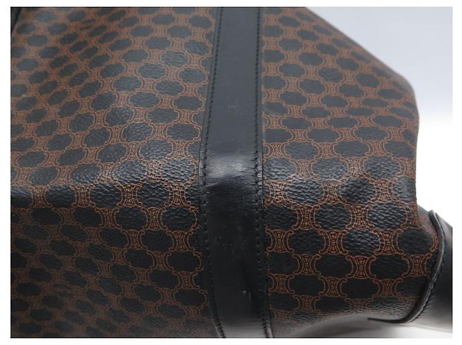 Céline BORSA DA VIAGGIO VINTAGE CELINE BOSTON 40 IN CANVAS MACADAM Marrone - vista 13
