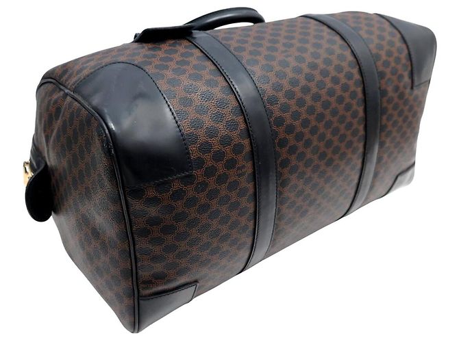 Céline BORSA DA VIAGGIO VINTAGE CELINE BOSTON 40 IN CANVAS MACADAM Marrone - vista 5
