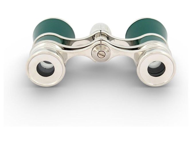 NEUF JUMELLES MONTRE ROLEX LUNETTES D'OPERA ACIER PALLADIE EMAIL VERT BINOCULARS - vue 3