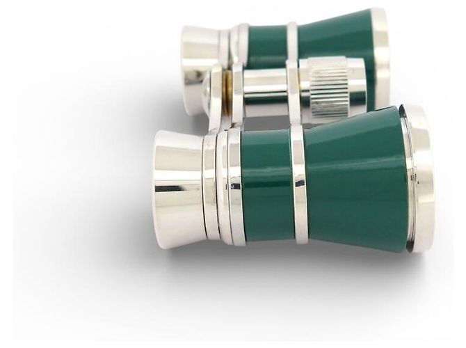 NEUF JUMELLES MONTRE ROLEX LUNETTES D'OPERA ACIER PALLADIE EMAIL VERT BINOCULARS - vue 4