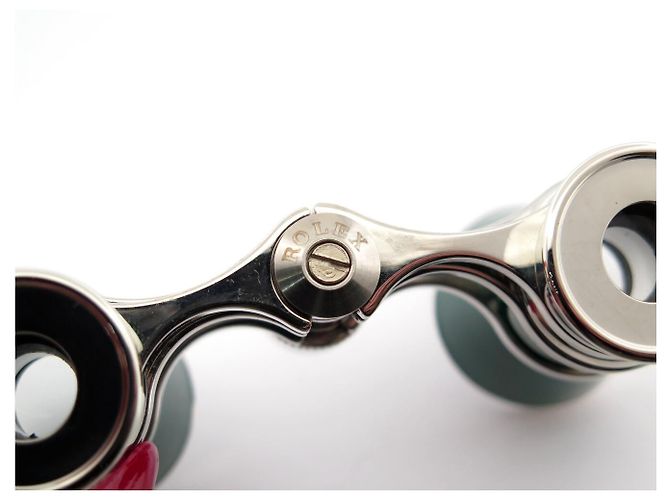 NEUF JUMELLES MONTRE ROLEX LUNETTES D'OPERA ACIER PALLADIE EMAIL VERT BINOCULARS - vue 6