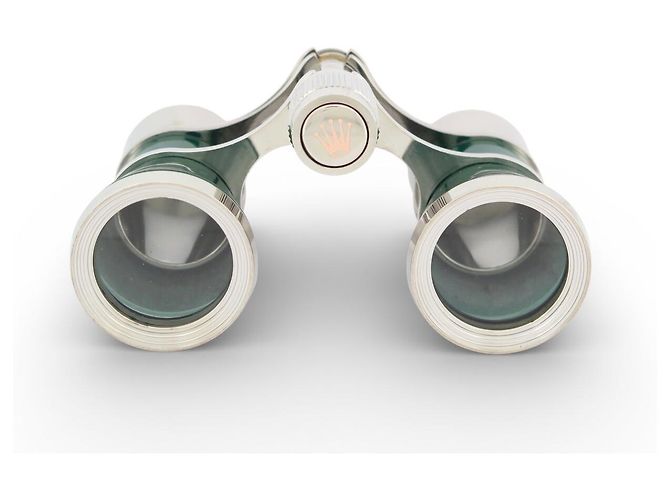 NEUF JUMELLES MONTRE ROLEX LUNETTES D'OPERA ACIER PALLADIE EMAIL VERT BINOCULARS - vue 7