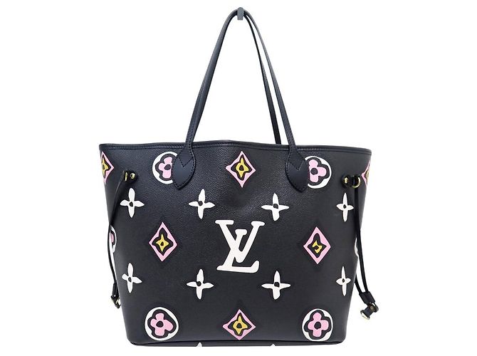 BORSA LOUIS VUITTON NEVERFULL MM WILD AT HEART MONOGRAM M45818 Nero - vista 2