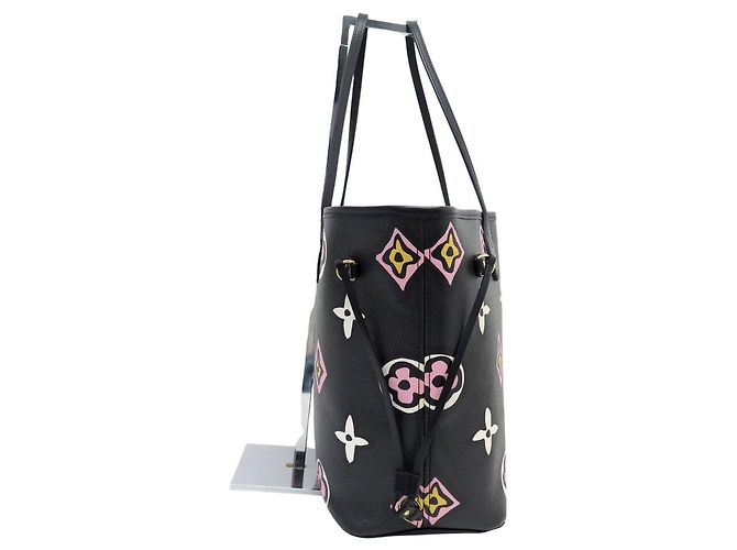 BORSA LOUIS VUITTON NEVERFULL MM WILD AT HEART MONOGRAM M45818 Nero - vista 3