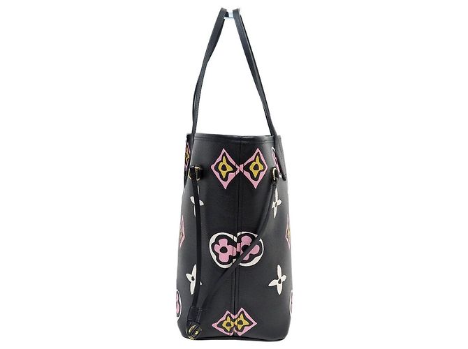 BORSA LOUIS VUITTON NEVERFULL MM WILD AT HEART MONOGRAM M45818 Nero - vista 4