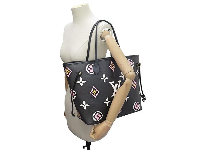 BORSA LOUIS VUITTON NEVERFULL MM WILD AT HEART MONOGRAM M45818 Nero - vista 5