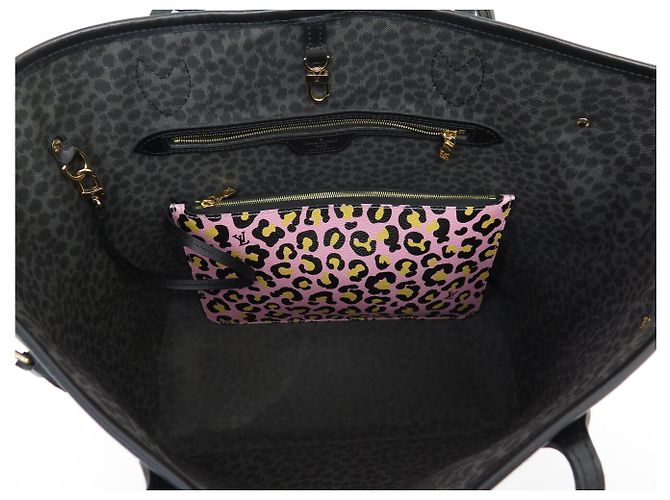 BORSA LOUIS VUITTON NEVERFULL MM WILD AT HEART MONOGRAM M45818 Nero - vista 7