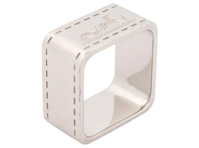 Ring Hermès NUOVO ANELLO PER FULARD QUADRATO HERMES BOLDUC H601463S PALLADIE Argento - vista 5