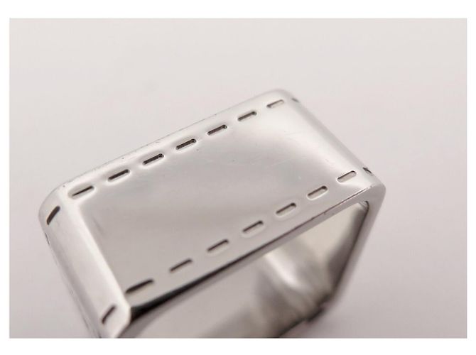 Ring Hermès NUOVO ANELLO PER FULARD QUADRATO HERMES BOLDUC H601463S PALLADIE Argento - vista 9