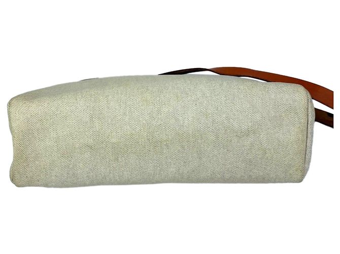 Bolsa de ombro Hermès Toile Vache Herbag 39 MM Natural Marrom - vista 3