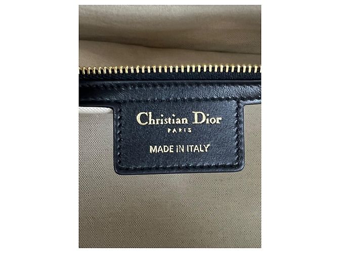 Borsa da bowling con zip Medium Dior Vibe in pelle di agnello Cannage Christian Dior Nero - vista 10