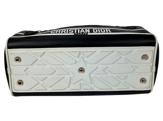 Borsa da bowling con zip Medium Dior Vibe in pelle di agnello Cannage Christian Dior Nero - vista 3