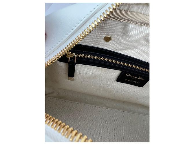 Borsa da bowling con zip Medium Dior Vibe in pelle di agnello Cannage Christian Dior Nero - vista 8