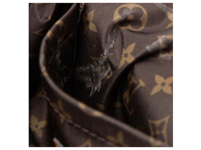 Zaino da sci in tela Monogram shearling Louis Vuitton Marrone Beige - vista 9