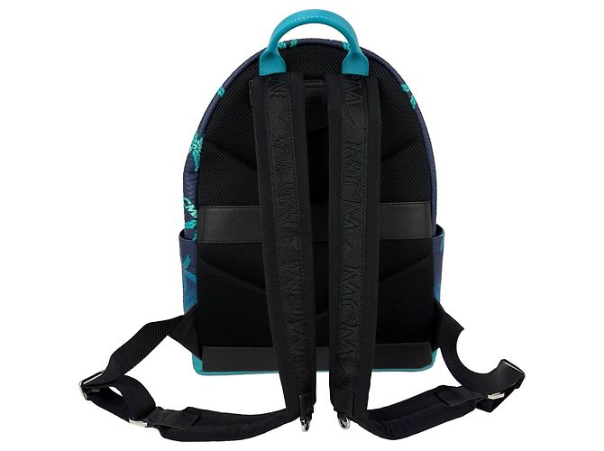 MCM Stark Ceramic Blue Gradation Palm Canvas Backpack - view 9
