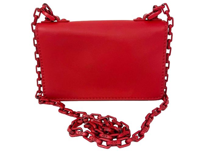 Mini borsa a tracolla J'Adior rossa in pelle di vitello ultra opaca Christian Dior - vista 2
