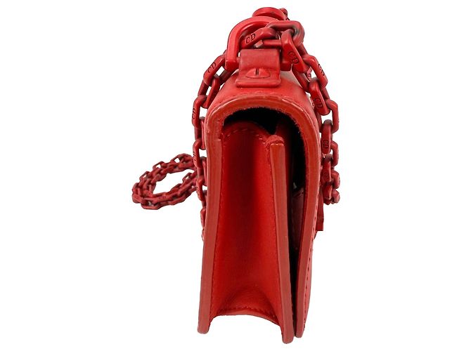 Mini borsa a tracolla J'Adior rossa in pelle di vitello ultra opaca Christian Dior - vista 3