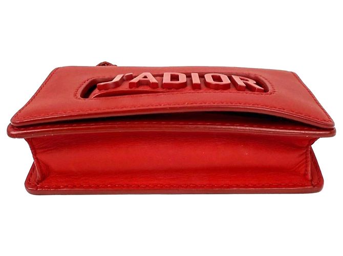 Mini borsa a tracolla J'Adior rossa in pelle di vitello ultra opaca Christian Dior - vista 4