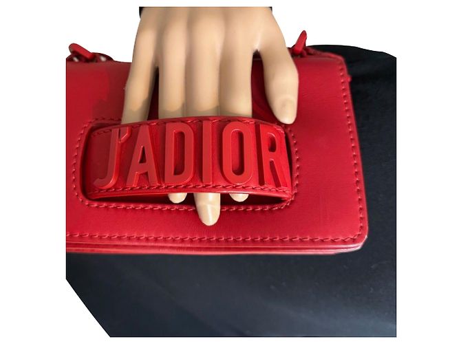 Mini borsa a tracolla J'Adior rossa in pelle di vitello ultra opaca Christian Dior - vista 7