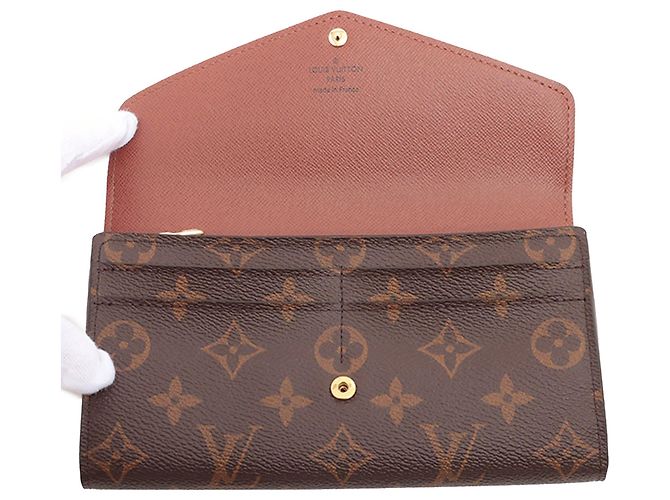 Portafoglio Sarah Monogram Louis Vuitton Marrone - vista 3