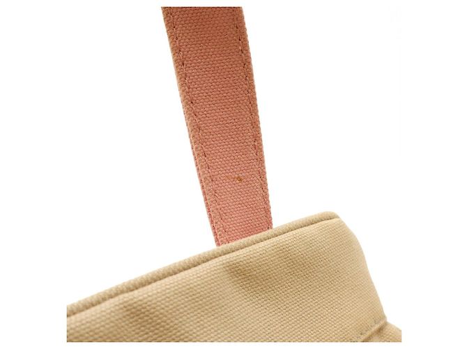 Timeless Borsa tote in tela Chanel Coco Mark Rosa Beige Verde - vista 5