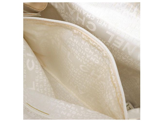 Timeless Borsa tote in tela Chanel Coco Mark Rosa Beige Verde - vista 8