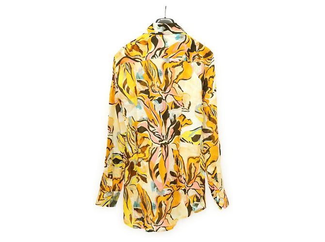 Camisa de lino Etro Multicolor Naranja Amarillo - vista 2
