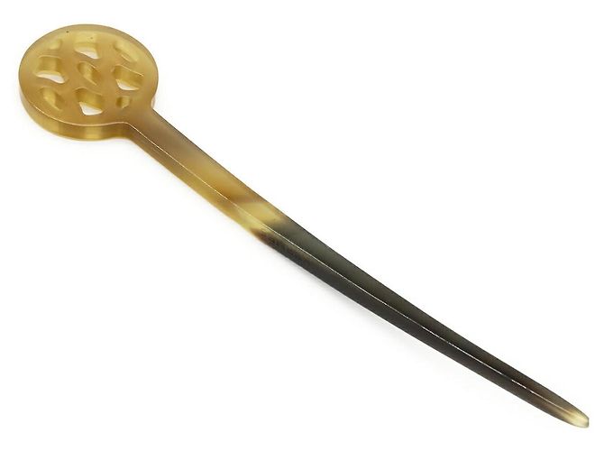 Accessorio per capelli Rocaille in corno di bufalo di Hermès Marrone - vista 2
