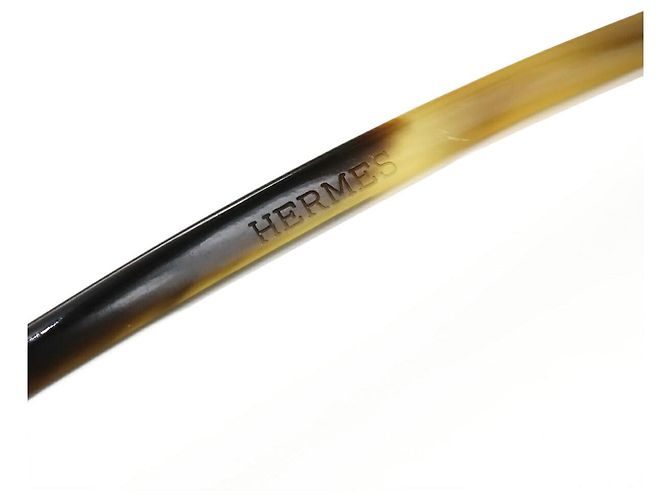 Accessorio per capelli Rocaille in corno di bufalo di Hermès Marrone - vista 5