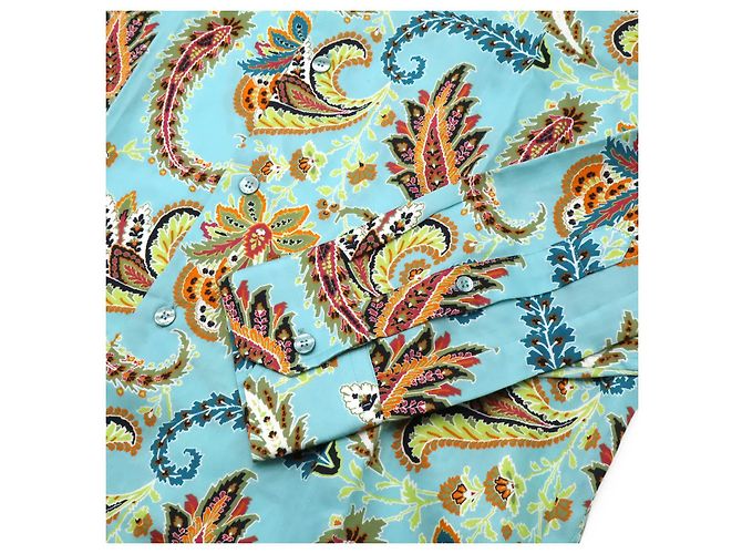 Camisa de algodón de manga larga Etro Azul - vista 4