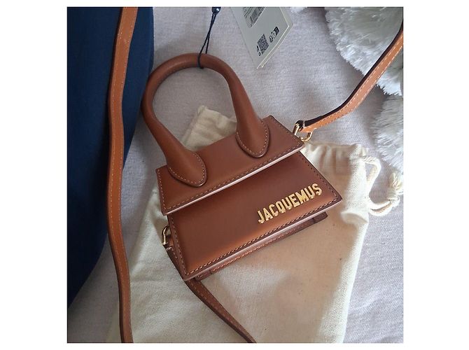 Mini borsa Jacquemus Le Chiquito in pelle marrone - vista 3