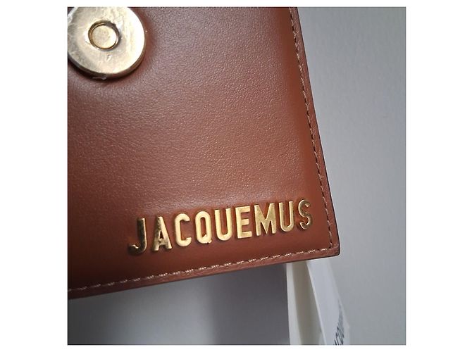 Mini borsa Jacquemus Le Chiquito in pelle marrone - vista 5