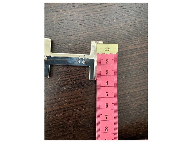 Constance Hermès Touareg Ledergürtel mit handgefertigter H-Schnalle aus AG925 Silber - Ansicht 11