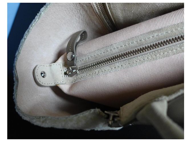 Autre Marque Borsa a spalla Sabatier 1947 in pelle e pelliccia Beige - vista 6