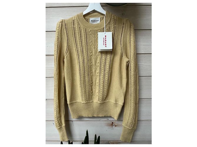 Isabel Marant Etoile Kalyn Strickpullover Baumwolle Gelb - Ansicht 2