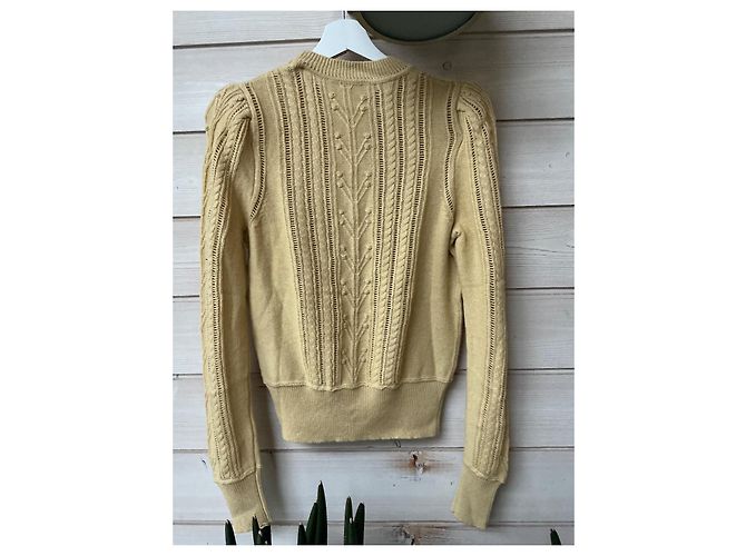 Isabel Marant Etoile Kalyn Strickpullover Baumwolle Gelb - Ansicht 3