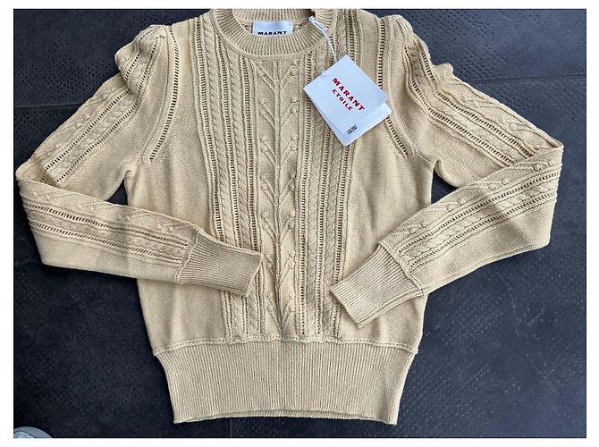 Isabel Marant Etoile Kalyn Strickpullover Baumwolle Gelb - Ansicht 5